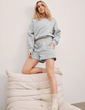 Load image into Gallery viewer, BEYOND YOGA Luxefleece Oversized Sheatshirt and Sweat Short Light Heather Grey

