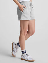 Load image into Gallery viewer, BEYOND YOGA Luxefleece Sweat Short Light Heather Grey
