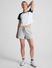 Load image into Gallery viewer, BEYOND YOGA Luxefleece Sweat Short Light Heather Grey
