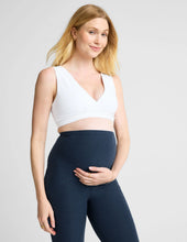 Load image into Gallery viewer, BEYOND YOGA Spacedye Criss Crossover Maternity Nursing Bra Cloud White
