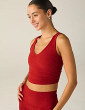 Load image into Gallery viewer, BEYOND YOGA Spacedye Good Day Cropped Tank Ruby Red
