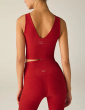 Load image into Gallery viewer, BEYOND YOGA Spacedye Good Day Cropped Tank Ruby Red
