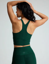 Load image into Gallery viewer, BEYOND YOGA Spacedye Refocus Cropped Tank Dark Spruce
