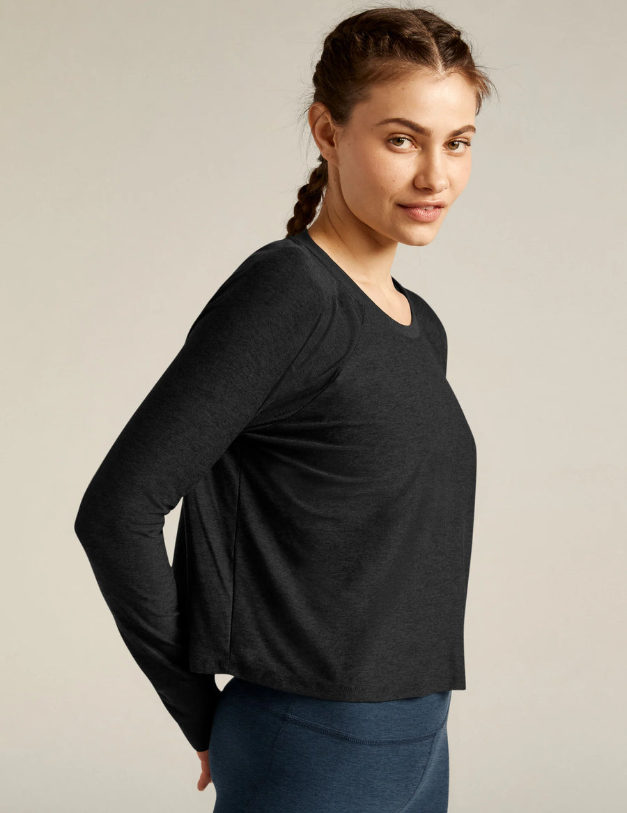 (取寄) ビヨンドヨガ レディース フェザーウェイト デイドリーマー プルオーバー Beyond Yoga women Featherweight Daydreamer Pullover Nocturnal Navy BEYOND YOGA Featherweight Daydreamer Long Sleeve Pullover