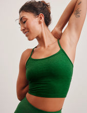 Load image into Gallery viewer, BEYOND YOGA Spacedye Slim Racerback Cropped Tank Summer Thyme Green Heather
