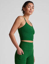 Load image into Gallery viewer, BEYOND YOGA Spacedye Slim Racerback Cropped Tank Summer Thyme Green Heather
