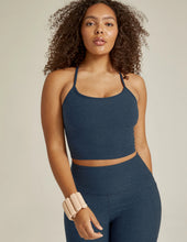 Load image into Gallery viewer, BEYOND YOGA Spacedye Slim Racerback Cropped Tank Top Nocturnal Navy
