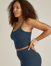 Load image into Gallery viewer, BEYOND YOGA Spacedye Slim Racerback Cropped Tank Top Nocturnal Navy
