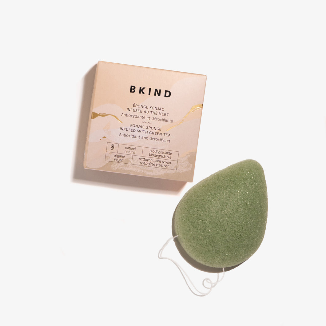 BKIND Konjac Facial Sponge Green Tea