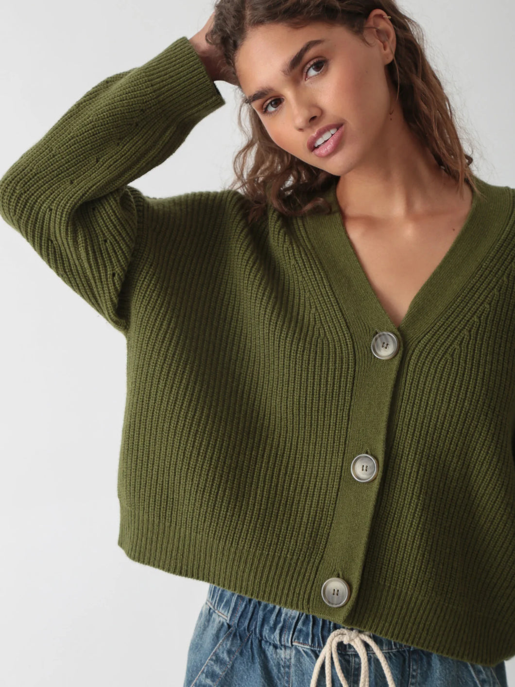 ELECTRIC ROSE Katie Sweater Olive