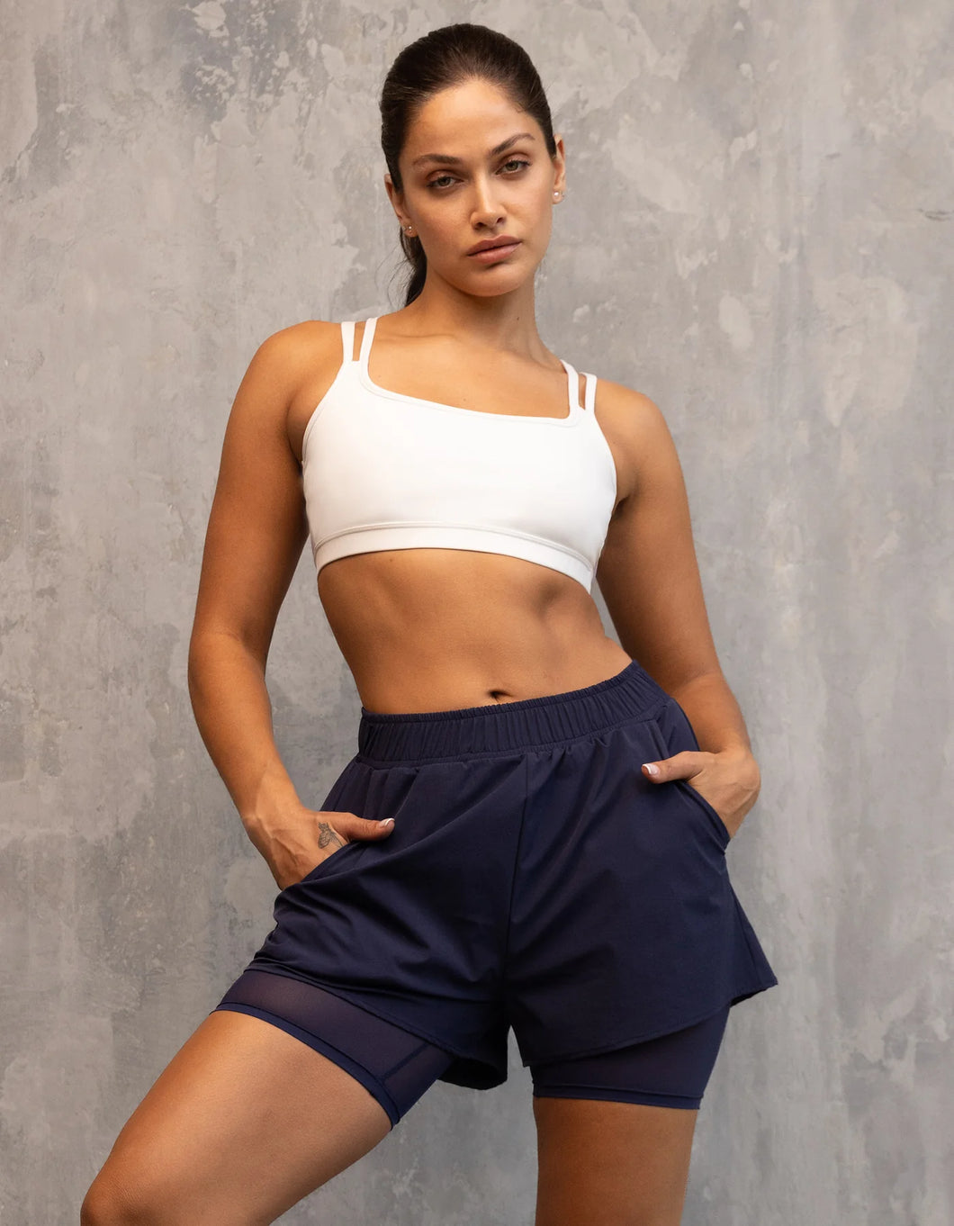 HEROINE SPORT Duo Bra White