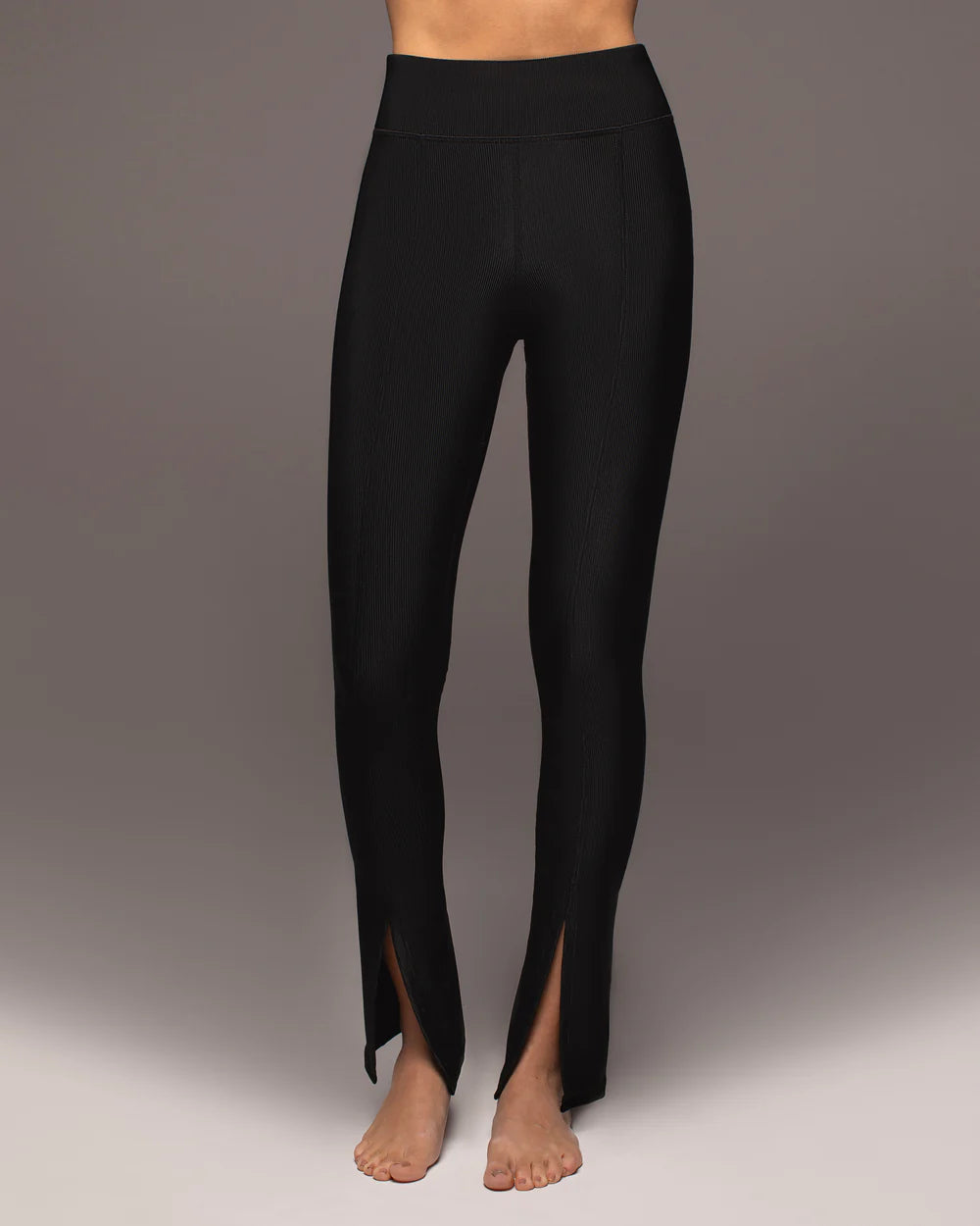 MICHI Horizon Ribbed Legging Black Front