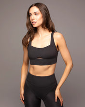 Load image into Gallery viewer, MICHI Verve Longline Sports Bra Black
