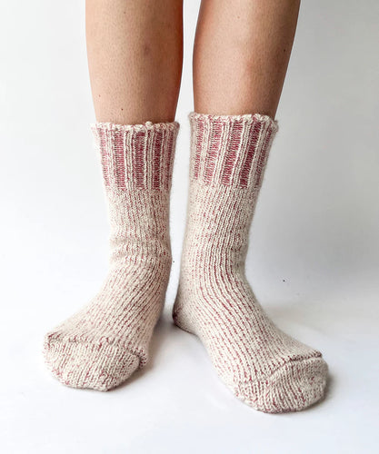 OKAYOK Wool Sunday Socks Soft Pink