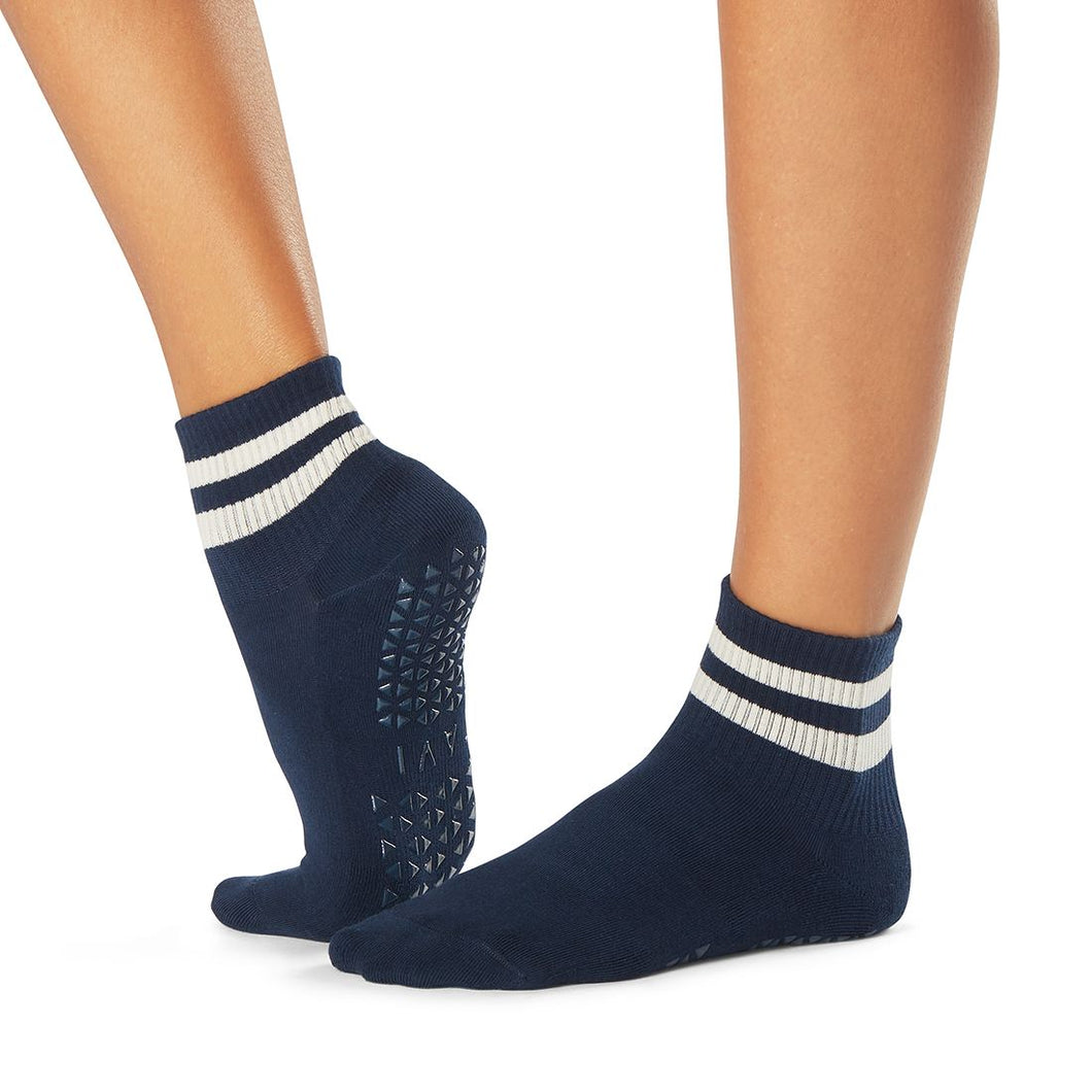 TAVI Grip Socks Aria Indigo Stripe