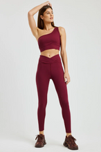 Load image into Gallery viewer, YEAR OF OURS Ribbed 54 Bra Veronica Legging Dark Cherry
