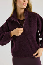 Load image into Gallery viewer, YEAR OF OURS The Lucia Half Zip Deep Plum
