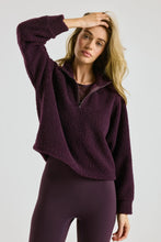 Load image into Gallery viewer, YEAR OF OURS The Lucia Half Zip Deep Plum
