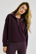 Load image into Gallery viewer, YEAR OF OURS The Lucia Half Zip Deep Plum
