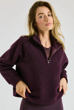 Load image into Gallery viewer, YEAR OF OURS The Lucia Half Zip Deep Plum
