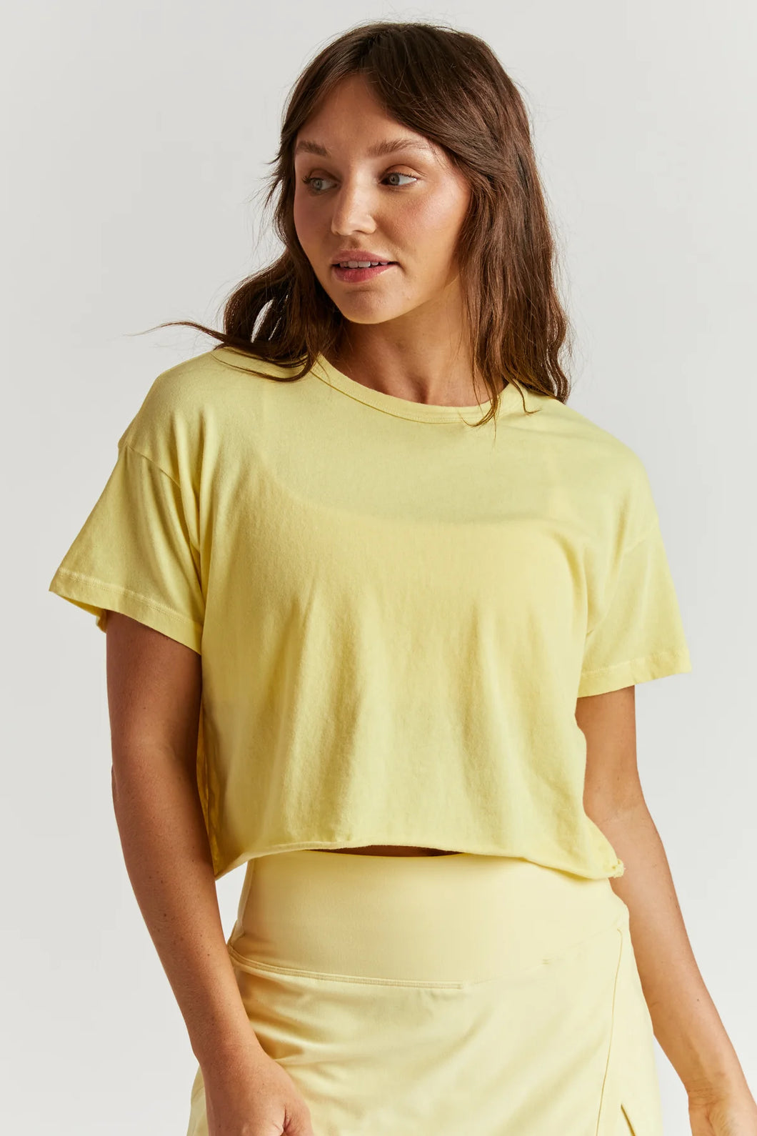YEAR OF OURS Cropped Tee Baby Yellow