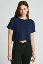 Load image into Gallery viewer, YEAR OF YOURS Cropped Tee Navy
