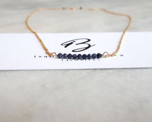 Load image into Gallery viewer, Isabella Bazzara Sapphire Dainty Gold Filled Necklace
