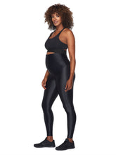 Load image into Gallery viewer, Koral Black Lustrous Infinity Maternity Leggings
