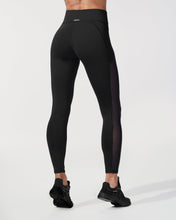 Load image into Gallery viewer, Michi Black Vision Leggings with sheer mesh panels
