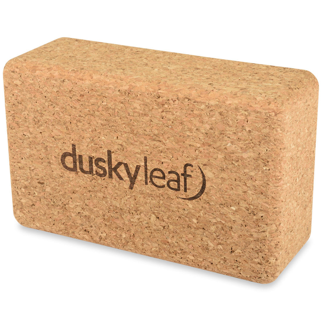 Dusky Leaf Cork Yoga Block